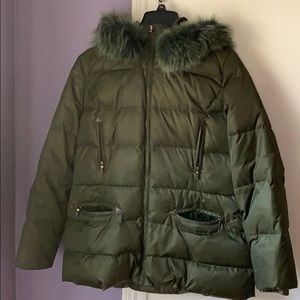 1 Madison fox fur trimmed winter coat